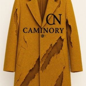 Manteau droit orange