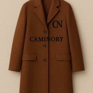 Manteau droit marron